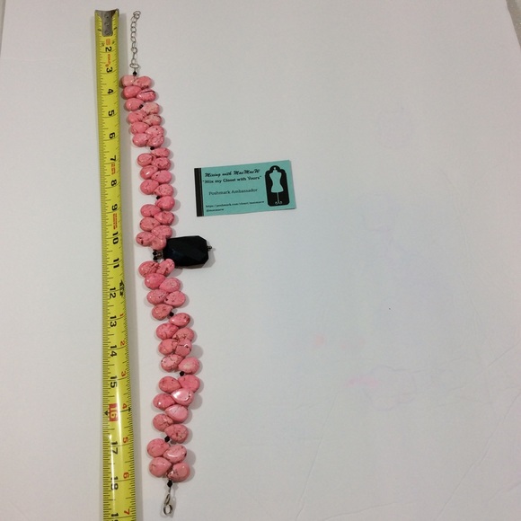 Statement Necklace-Pink w/Black Pendant-NWT-SALE - Picture 7 of 7